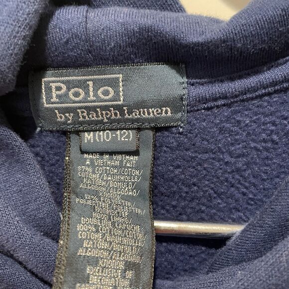 Polo Ralph Lauren Boys Hooded Sweatshirt Blue Size Medium 10/12 - Picture 3 of 4
